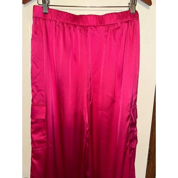 NWT Walter Baker Joey Cargo Pant in Vibrant Bright Pink Size Medium - Picture 8 of 14